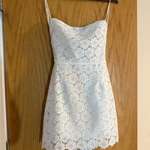 White Lace Mini Dress